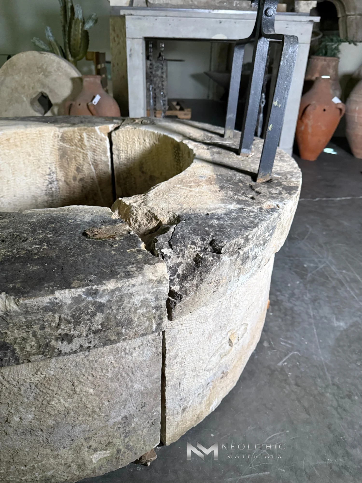 French Antique Limestone Well - Image 7